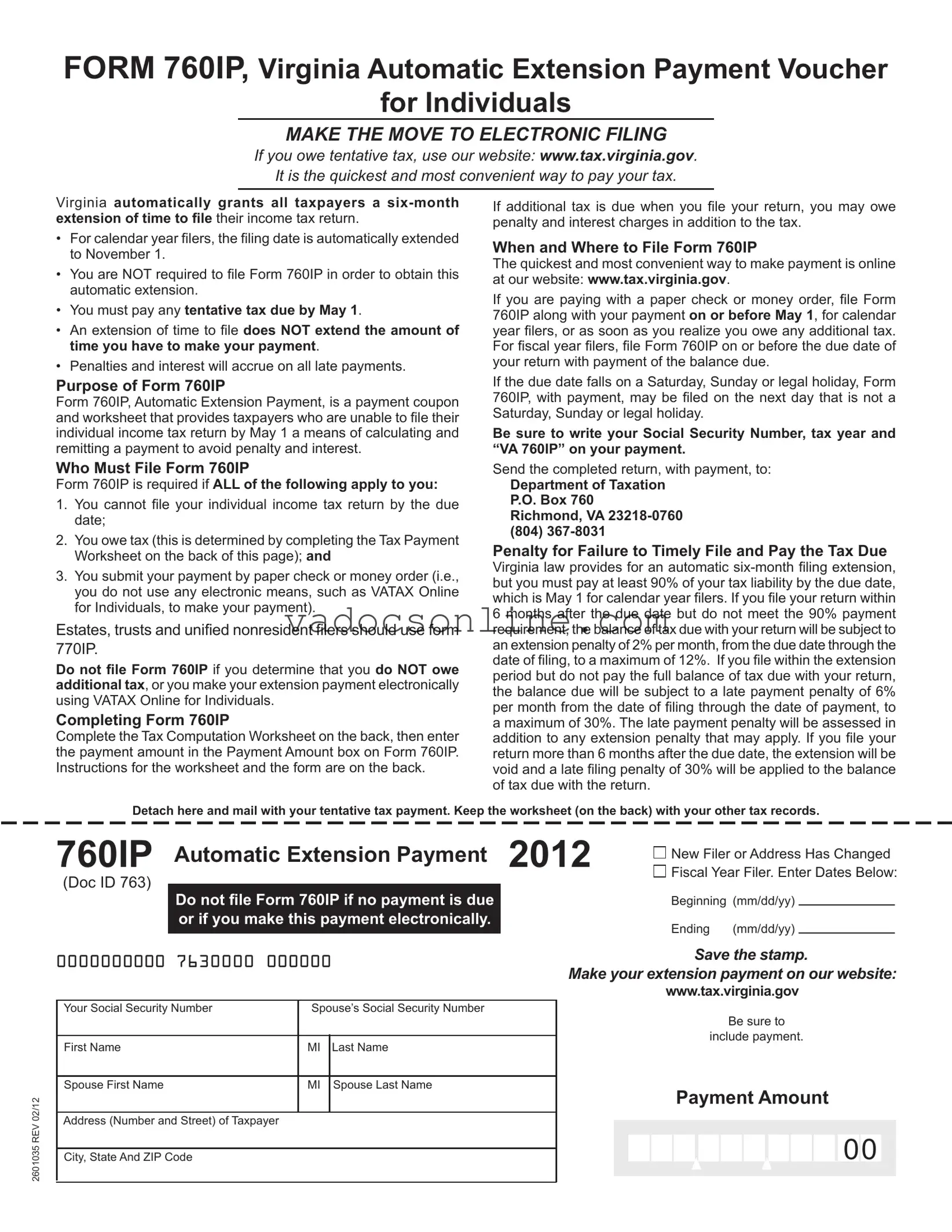 760Ip Virginia PDF Form